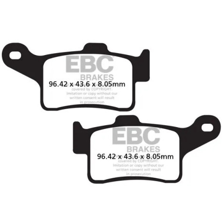 Plaquettes de frein EBC Brake organique FA631 moto/CAN-AM