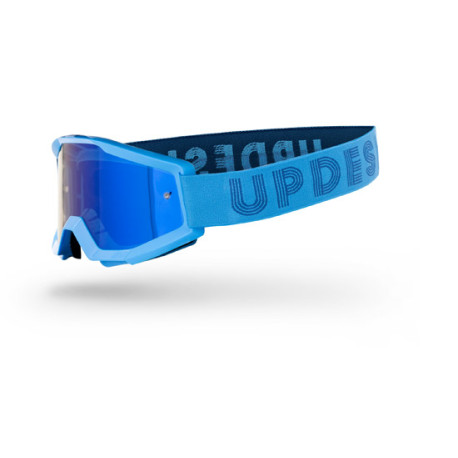 Masque moto cross UP DESIGN Dynamite CYAN écran miroir