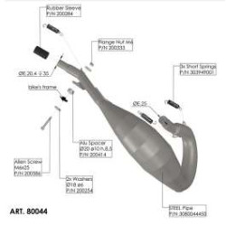 Collecteur racing LEOVINCE X-FIGHT SHERCO 50 SE-RS / SM-RS / SM-R / SE-R 2021 - 2024