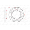 Couronne de transmission moto en alu VENT 50 BAJA 50 DERAPAGE 0