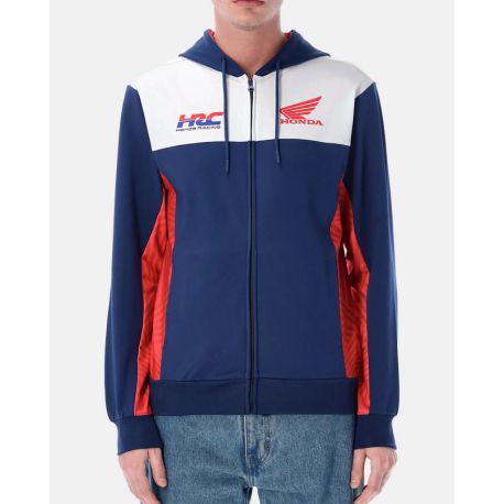 Sweat à capuche Zippé HRC Honda Racing Officiel Moto GP