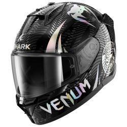 Casque moto SHARK D-SKWAL 3 DARK VENUM avec écran noir et stickers offert