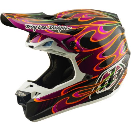 Casque cross TROY LEE DESIGNS SE5 CARBON TORCHED Mips