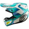 Casque cross TROY LEE DESIGNS SE5 COMPOSITE CREST REAL TEAL Mips 1