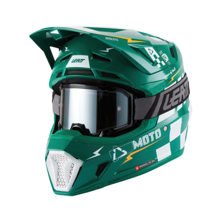 Casque Moto Cross LEATT Kit Moto 7.5 V27 avec masque Velocity 4.5 offert