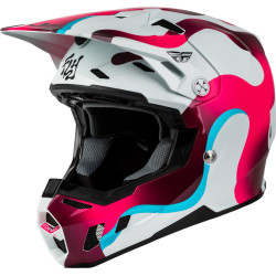 Casque FLY RACING Formula CC Vibe-blanc/rose/bleu