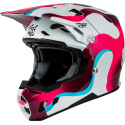 Casque FLY RACING Formula CC Vibe-blanc/rose/bleu