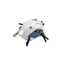 Tapis de reservoir BAGSTER HONDA XL 750 TRANSALP 2023-2026 BLANC/DECO ROUGE/MARINE/LILAS/LETTRAGE GRIS CLAIR