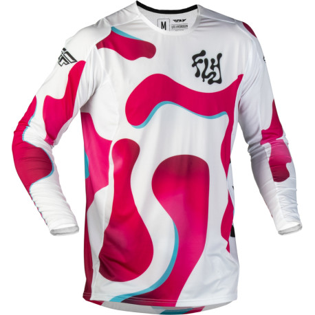 Maillot enfant FLY RACING Lite Vibe - blanc/rose/bleu