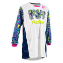 Maillot enfant FLY RACING Kinetic Mesh Mutant - blanc/bleu/multi