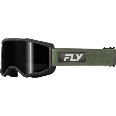 Masque FLY RACING Focus Sand vert/noir - écran Dark Smoke