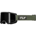 Masque FLY RACING Focus Sand vert/noir - écran Dark Smoke