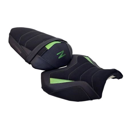 housse de selle bagster KAWASAKI Z750Z1000 2007-2012 NUBUCK STAM CARBONE VERT NACRÉ