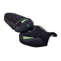 housse de selle bagster KAWASAKI Z750Z1000 2007-2012 NUBUCK STAM CARBONE VERT NACRÉ
