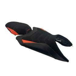 Housse de selle Bagster KTM 790 890 DUKE 2018-2026 STAM NUBUCK CARBONE ORANGE