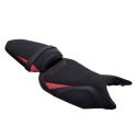 Housse de selle Bagster HONDA CB 750 HORNET 2023-2026 STAM NUBUCK CARBONE ROUGE FONCÉ