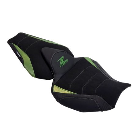Housse de selle Bagster KAWASAKI Z 1100 2025-2026 STAM NUBUCK CARBONE VERT NACRE