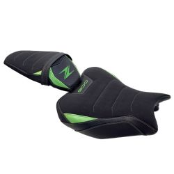 Housse de selle Bagster KAWASAKI Z 900 2017-2019 STAM NUBUCK CARBONE VERT NACRE