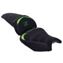 Housse de selle Bagster KAWASAKI Z 650 2020-2025 STAM NUBUCK CARBONE VERT NACRE