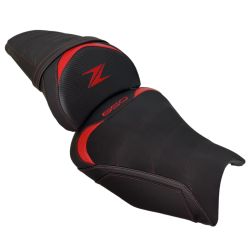 Housse de selle Bagster KAWASAKI Z 650 2020-2025 STAM NUBUCK CARBONE ROUGE