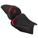 Housse de selle Bagster KAWASAKI Z 650 2020-2025 STAM NUBUCK CARBONE ROUGE