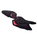 Housse de selle Bagster KAWASAKI Z 500 2024-2026 STAM NUBUCK CARBONE ROUGE