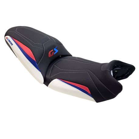 Housse de selle Bagster BMW R 1300 GS 2023-2026 STAM CARBONE ROUGE MIAMI BLEU BLANC