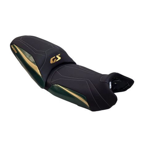 Housse de selle Bagster BMW R 1300 GS 2023-2026 STAM CARBONE VERT TREFLE JAUNE OR