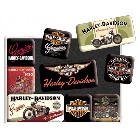Jeu de 9 Aimants de frigo HARLEY-DAVIDSON