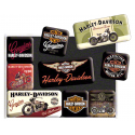 Jeu de 9 Aimants de frigo HARLEY-DAVIDSON
