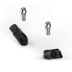 Kit de conversion de fixations de rétroviseurs LIGHTECH guidon vers carénage noir Yamaha T-Max 530 2012-2016