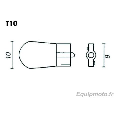 Ampoule T10 12V/3W culot W21X9,5D