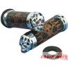 Poignées cuir et chrom skull HARLEY 0