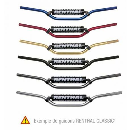 Guidon Ø22,2mm avec barre RENTHAL Classic Enduro mousse noire
