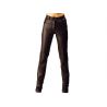 Pantalon jeans cuir femme 1