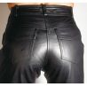 Pantalon jeans cuir femme 2