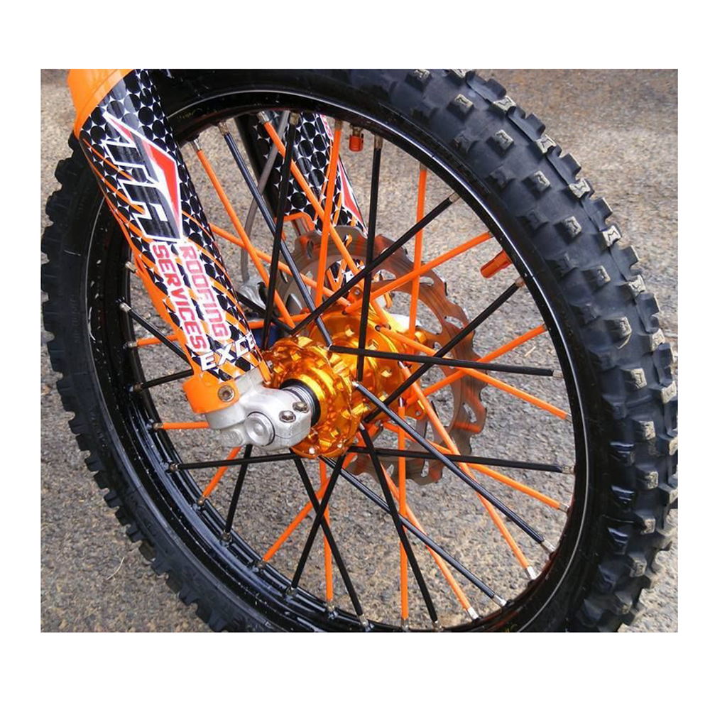 72pcs Couvres Rayons Moto 17cm 6.69 Orange Motocross Motos Dirt Bike Enduro Jante de Roue Parlé Pellicule Couvertures Motocyclette 