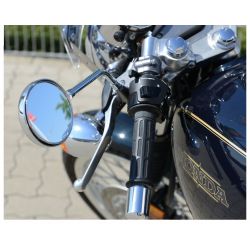 Retroviseur rond chromé