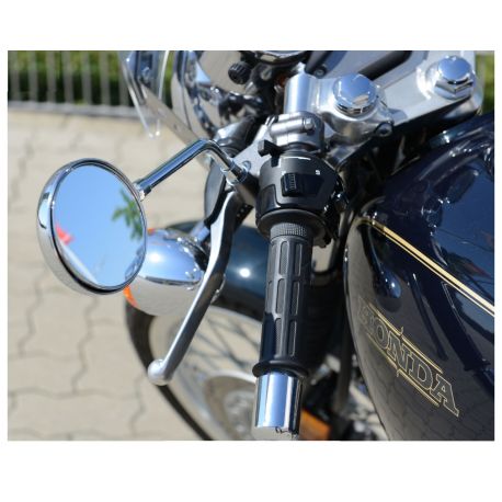 Retroviseur rond chromé