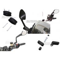 Moto LED Support de phares Rétroviseur Lampe Spotlight Extension Support  Clamp Moto Scooter Accessoires